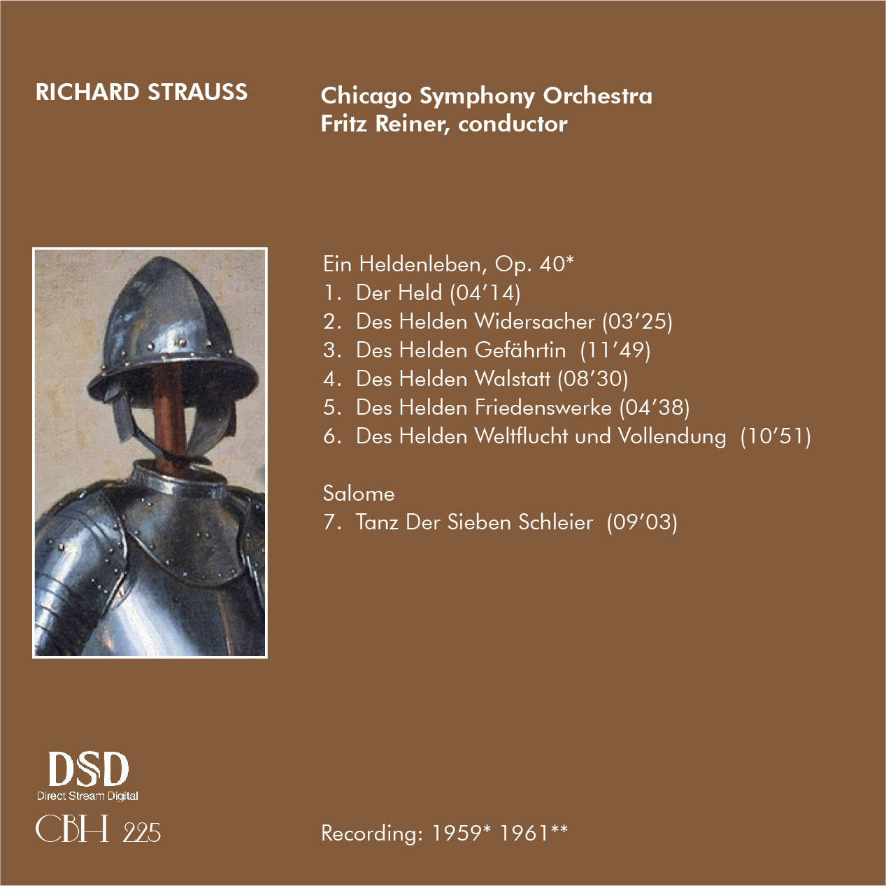 STRAUSS: EIN HELDENLEBEN | SALOME - Fritz Reiner Chicago Symphony Orchestra