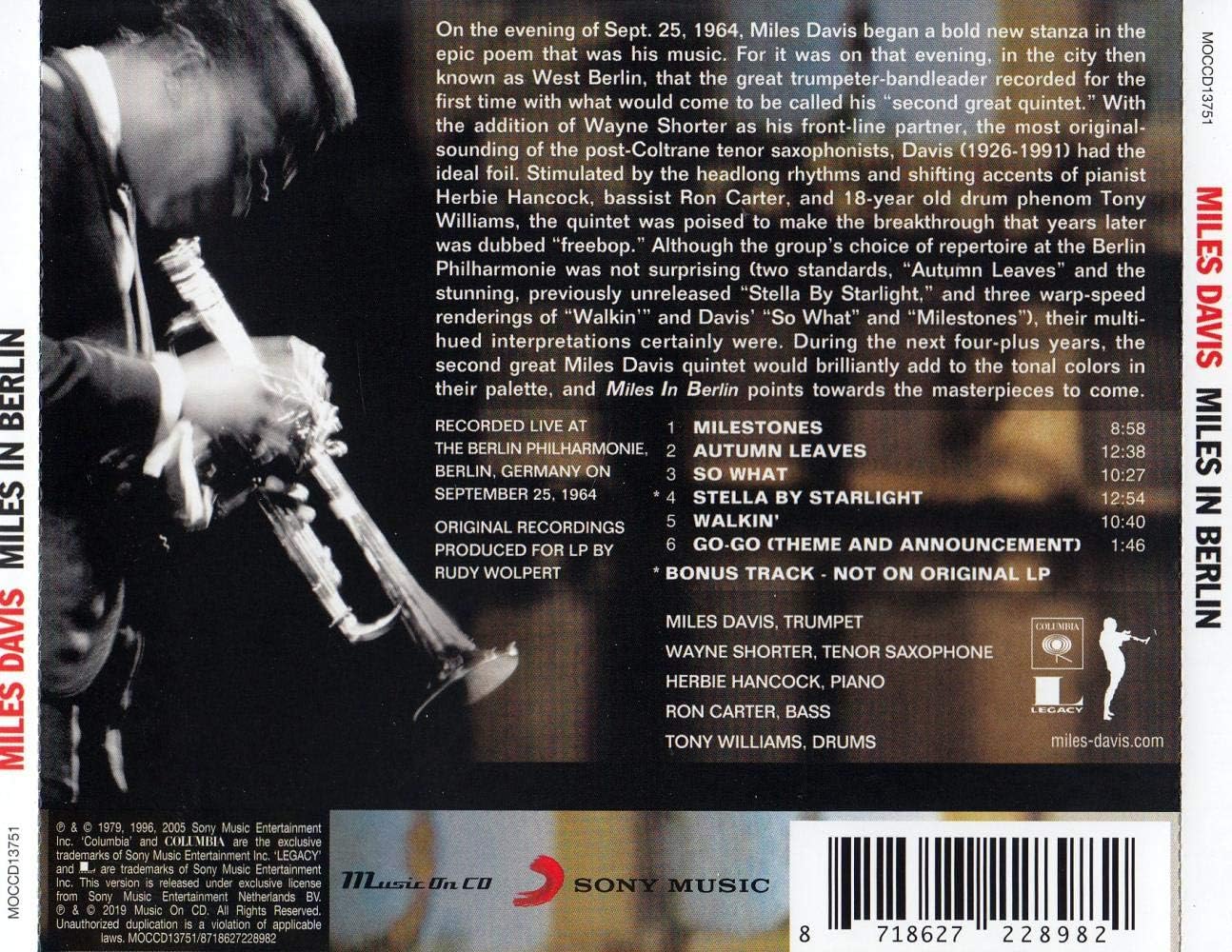 MILES DAVIS - Miles Davis In Berlin