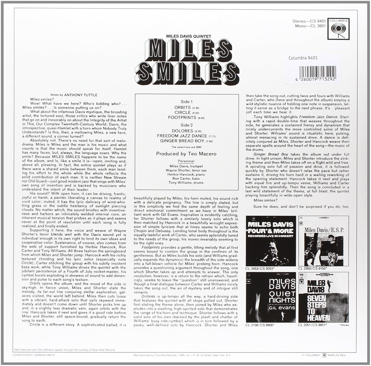 MILES DAVIS QUINTET - Miles Smiles